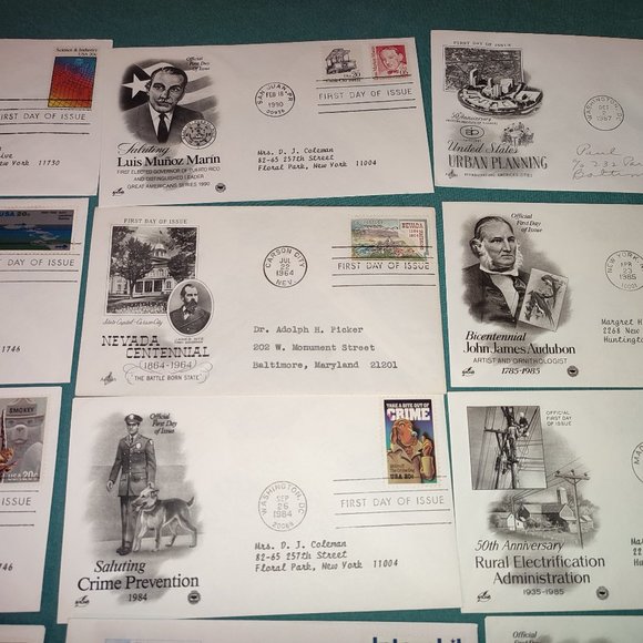 Academia Ephemera Bundle deal Lot 20 FDC First Day Covers America 1960-1990 - Picture 4 of 7